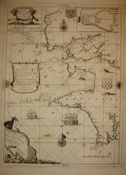 Coronelli Vincenzo Maria (1650-1718) Città , Porto e Rada di Brest 1691 Venezia 